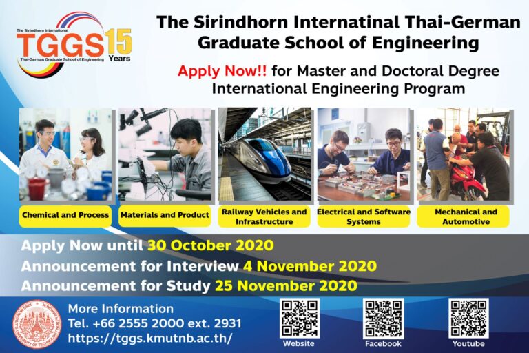 Apply Now!! for Master and Doctoral Degree International Program, Semester 2/2020