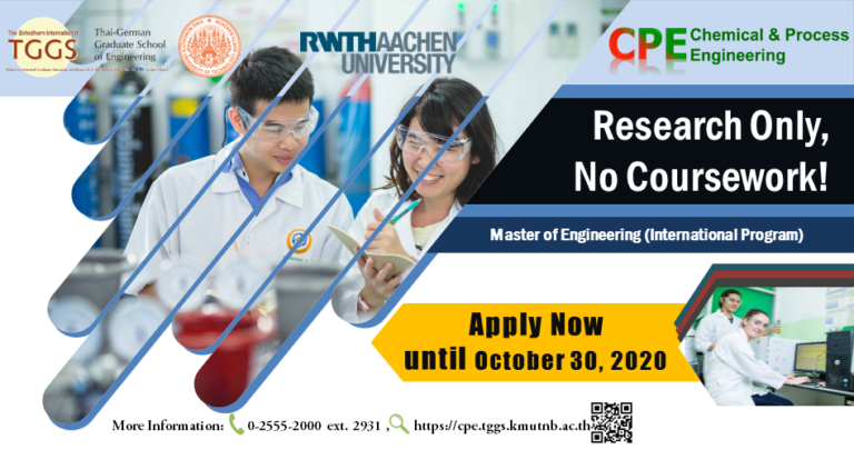 Apply Now!! Research Only, No Coursework for Master Degree International Program, Semester 2/2020