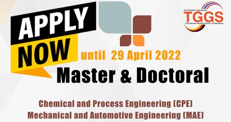 Apply Now!! for Master and Doctoral Degree at TGGS